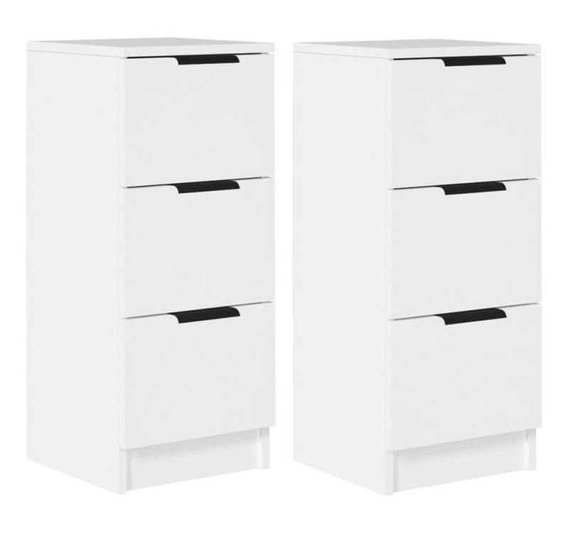 furnicato Sideboard Sideboards 2 Stk. Weiß 30x30x70 cm Holzwerkstoff (2 St) von furnicato