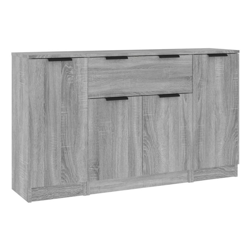 furnicato Sideboard Sideboards 3 Stk. Grau Sonoma Holzwerkstoff (1 St) von furnicato