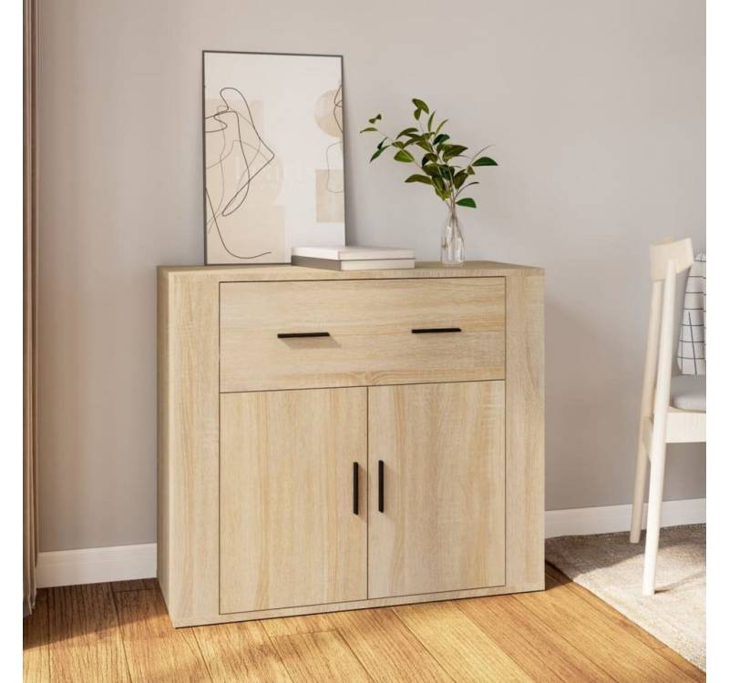 furnicato Sideboard Sonoma-Eiche 80x33x70 cm Holzwerkstoff (1 St) von furnicato