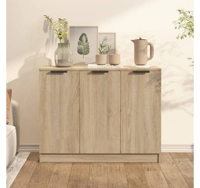 furnicato Sideboard Sonoma-Eiche 90,5x30x70 cm Holzwerkstoff (1 St) von furnicato