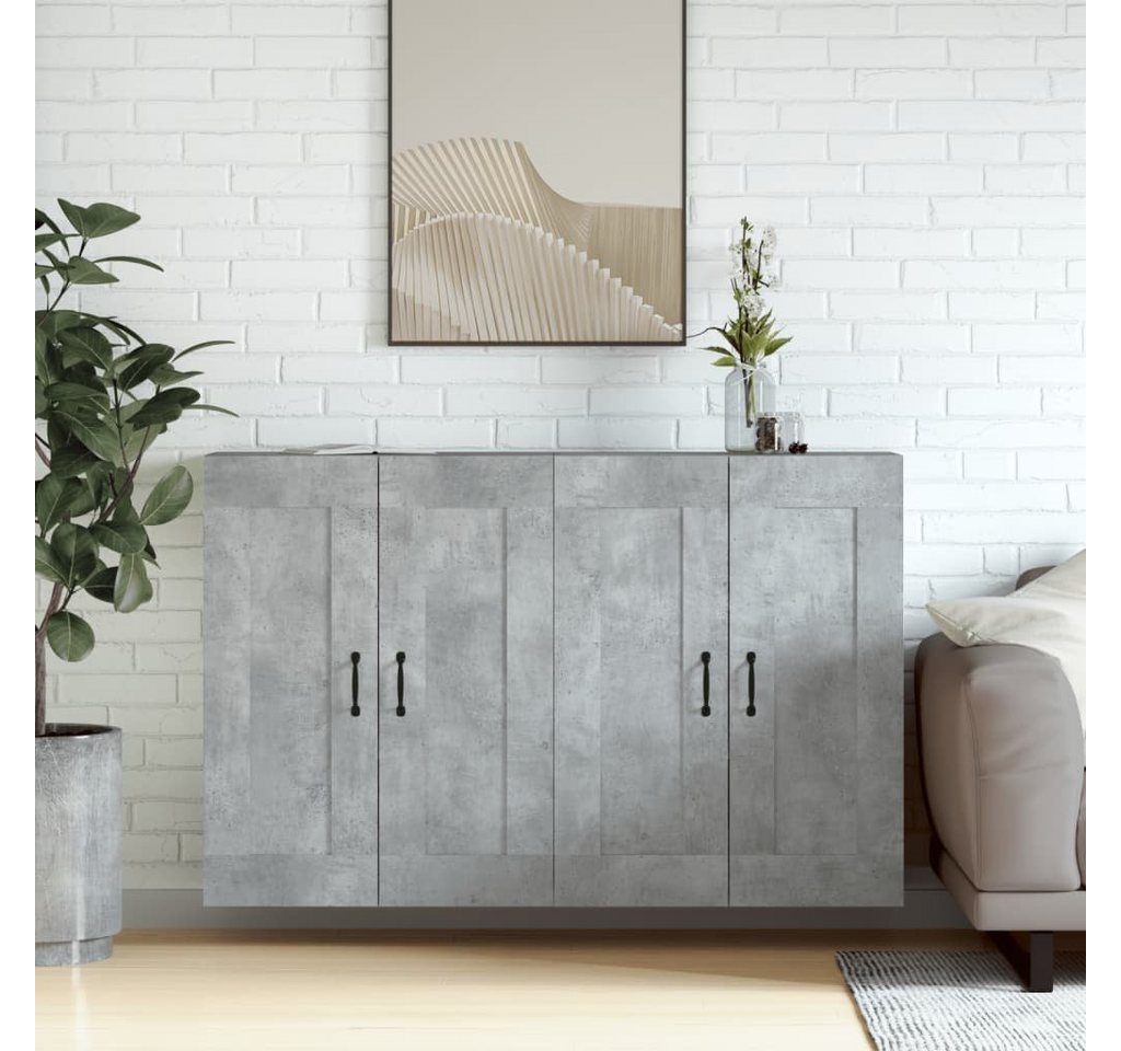 furnicato Sideboard Wandschränke 2 Stk. Betongrau Holzwerkstoff von furnicato