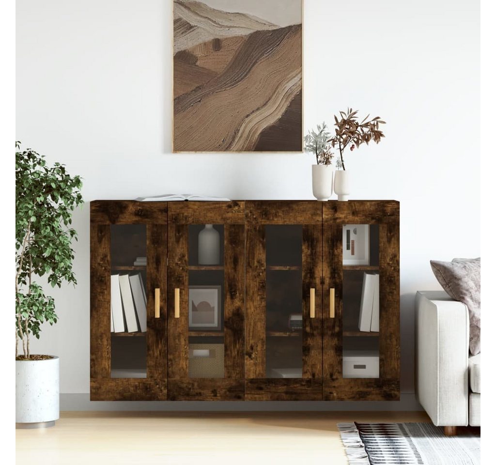 furnicato Sideboard Wandschränke 2 Stk. Räuchereiche Holzwerkstoff von furnicato