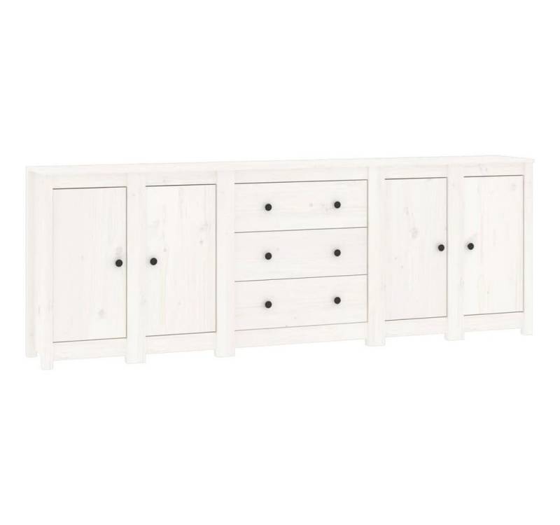 furnicato Sideboard Weiß 230x35x80 cm Massivholz Kiefer (1 St) von furnicato