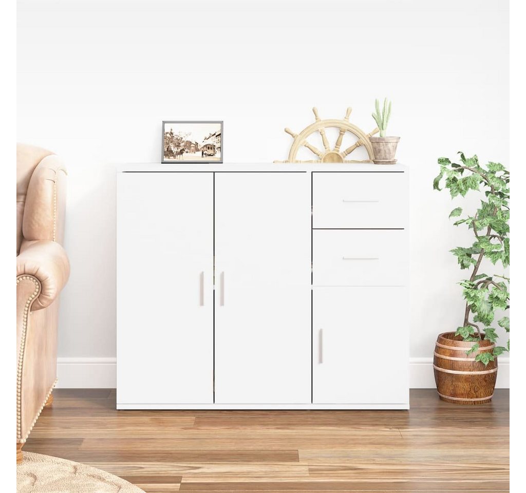 furnicato Sideboard Weiß 91x29,5x75 cm Holzwerkstoff von furnicato