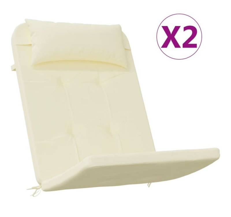 furnicato Sitzauflage Adirondack-Auflagen 2 Stk. Creme Oxford-Gewebe, (1 St) von furnicato