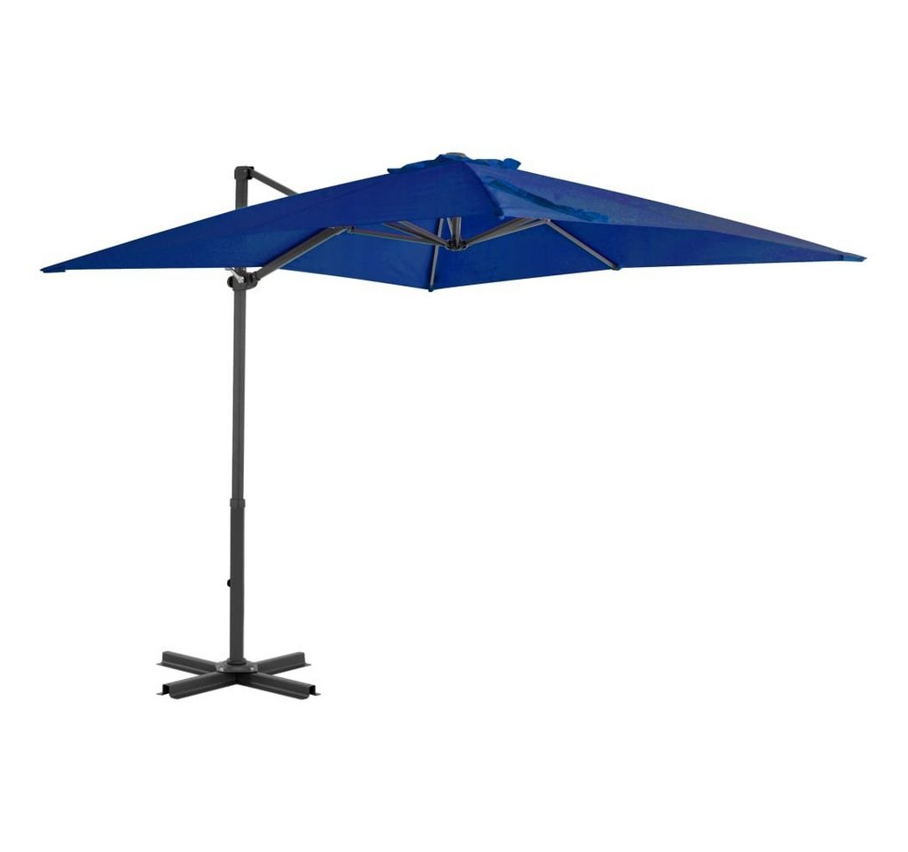 furnicato Sonnenschirm Ampelschirm mit Aluminium-Mast Azurblau 250x250 cm von furnicato