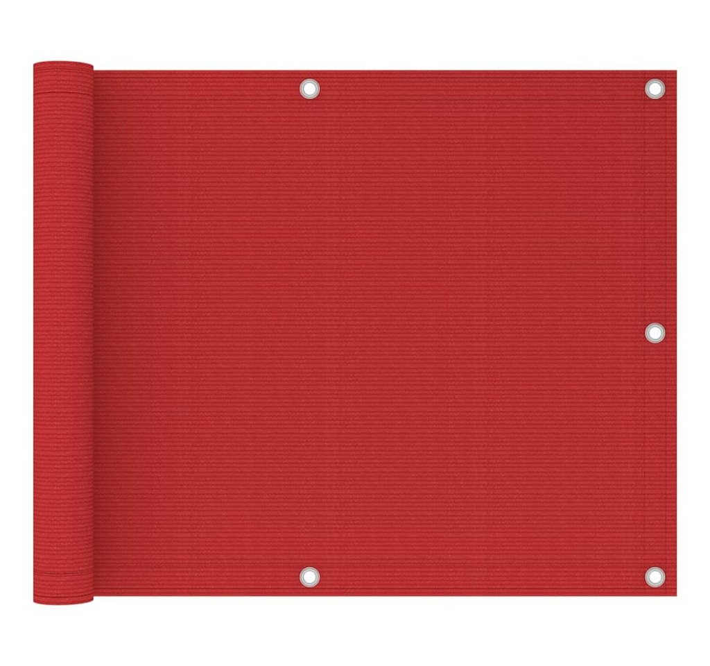 furnicato Sonnenschirm Balkon-Sichtschutz Rot 75x300 cm HDPE von furnicato