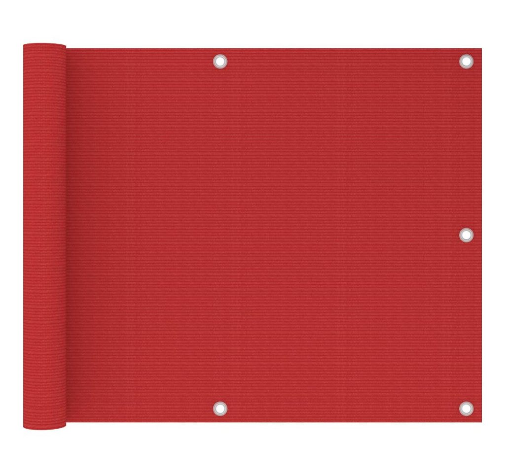 furnicato Sonnenschirm Balkon-Sichtschutz Rot 75x500 cm HDPE von furnicato