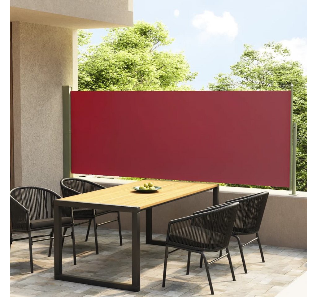 furnicato Sonnenschirm Seitenmarkise Ausziehbar 117x300 cm Rot von furnicato
