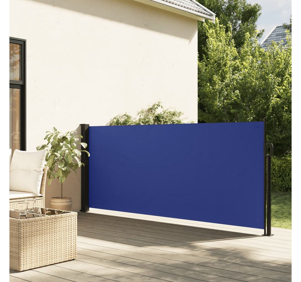 furnicato Markise Seitenmarkise Ausziehbar Blau 120x500 cm von furnicato