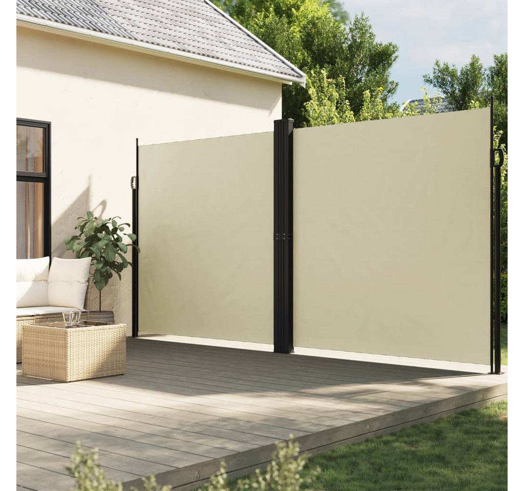 furnicato Markise Seitenmarkise Ausziehbar Creme 200x600 cm von furnicato