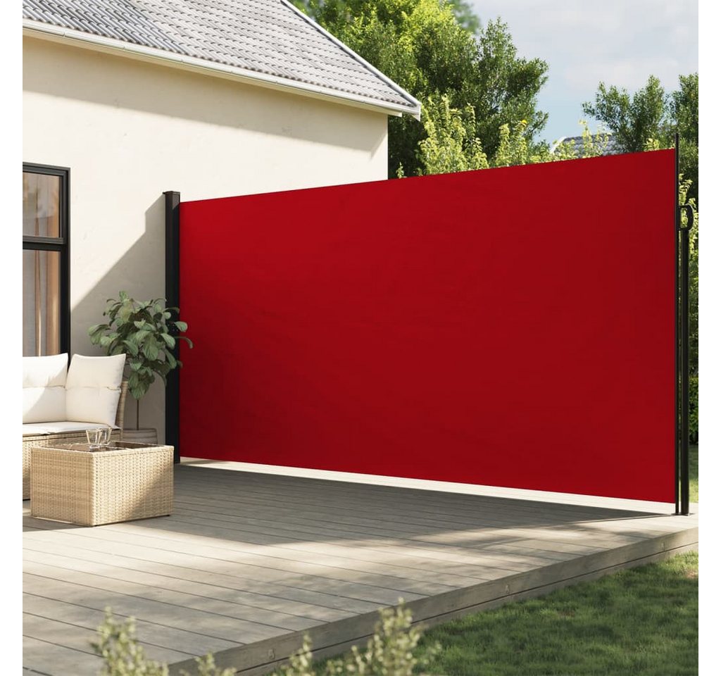 furnicato Markise Seitenmarkise Ausziehbar Rot 220x600 cm von furnicato