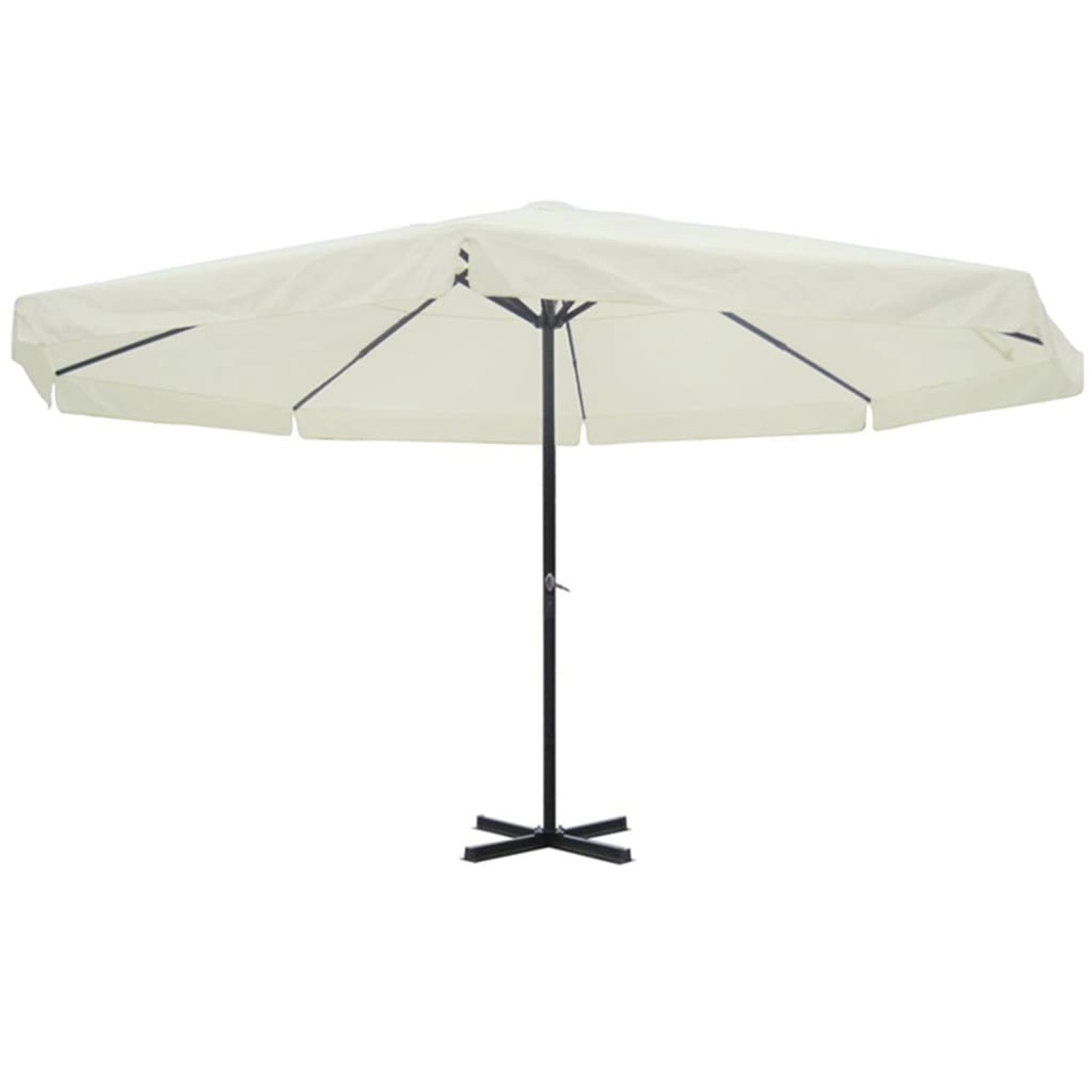 furnicato Sonnenschirm Weiß Aluminium 500 cm furnicato Sonnenschirm Weiß Aluminium 500 cm von furnicato