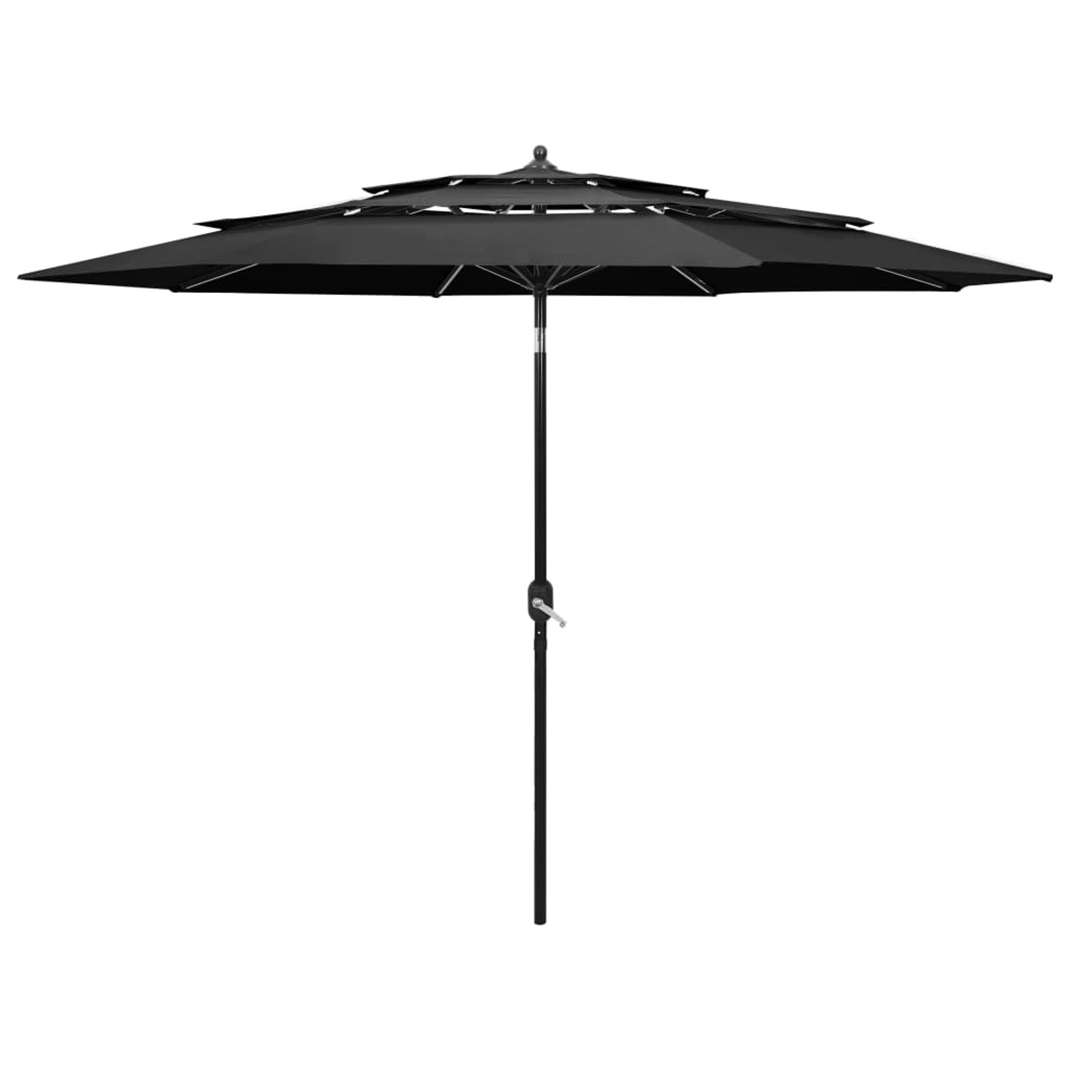 furnicato Sonnenschirm mit Aluminium-Mast 3-lagig Anthrazit 3 m furnicato Sonnenschirm mit Aluminium-Mast 3-lagig Anthrazit 3 m von furnicato