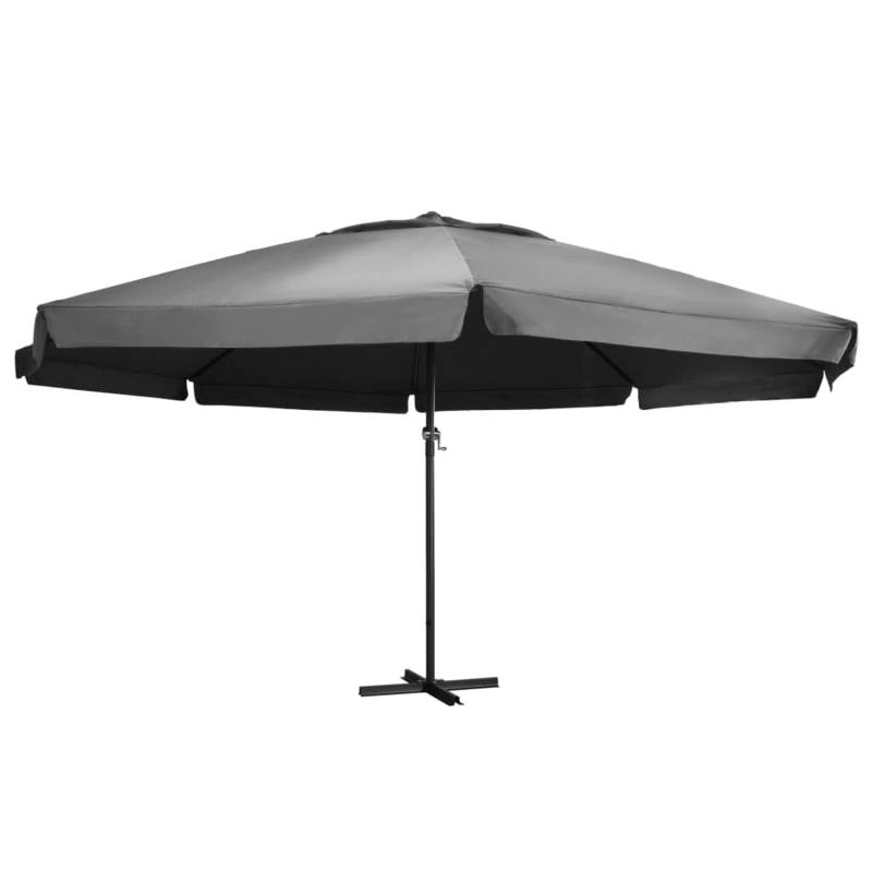 furnicato Sonnenschirm mit Aluminium-Mast 600 cm Anthrazit von furnicato