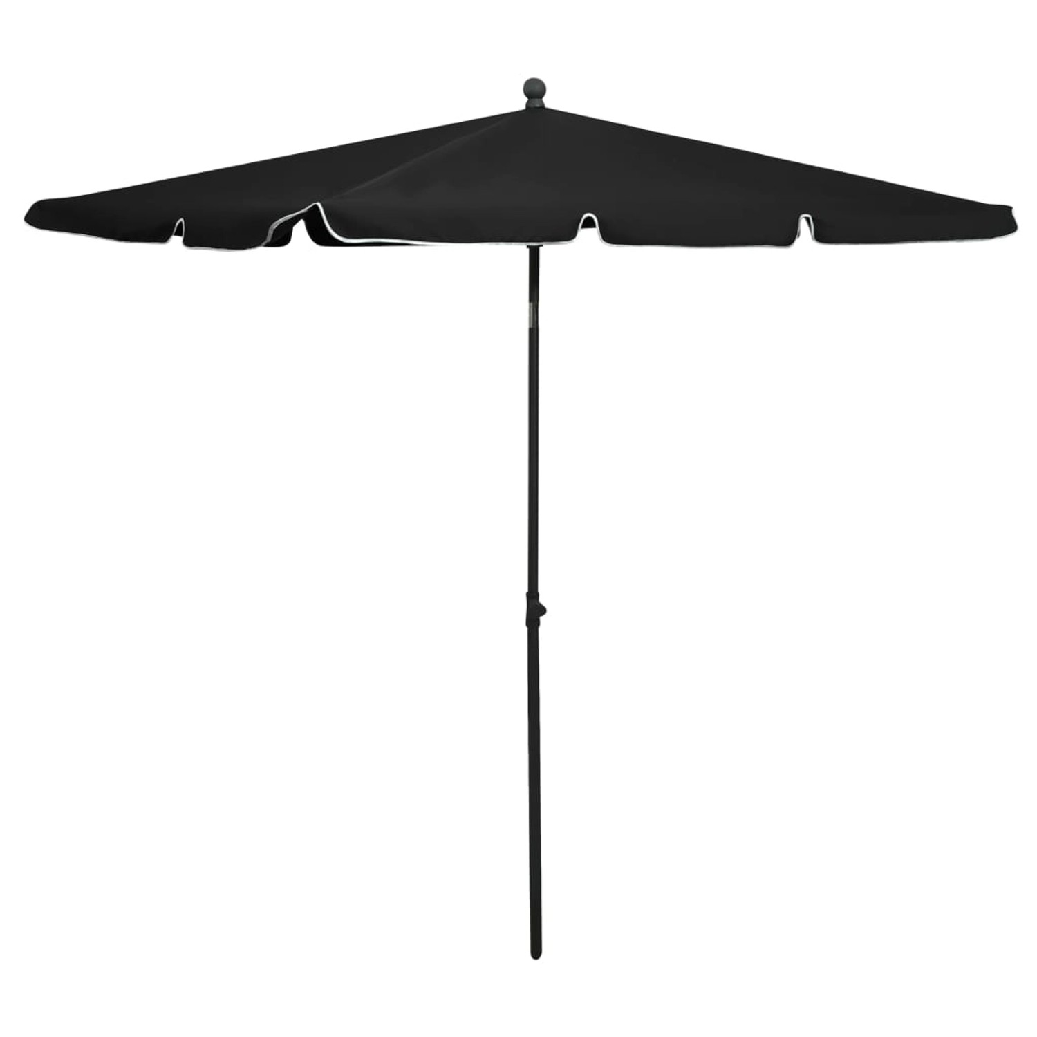 furnicato Sonnenschirm mit Mast 210x140 cm Schwarz furnicato Sonnenschirm mit Mast 210x140 cm Schwarz von furnicato