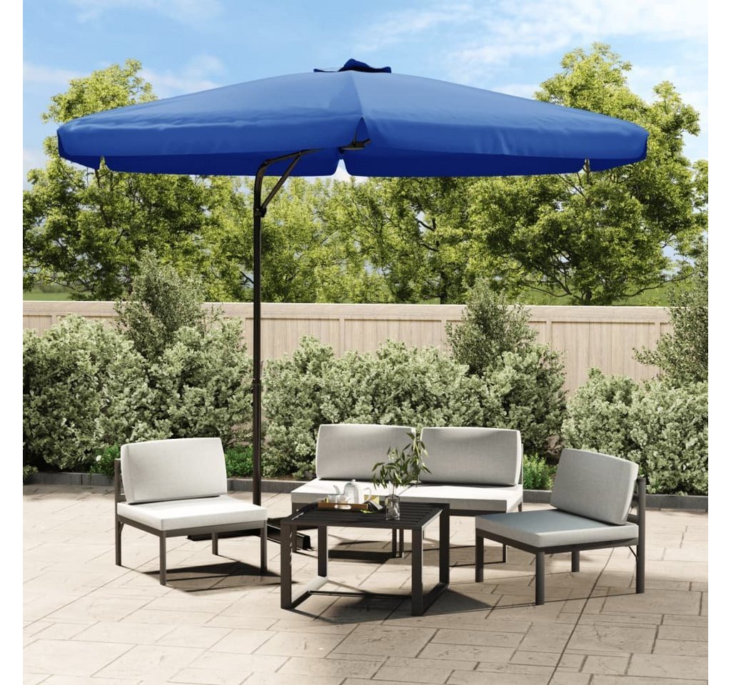 furnicato Sonnenschirm mit Stahlmast 300 cm Azurblau von furnicato