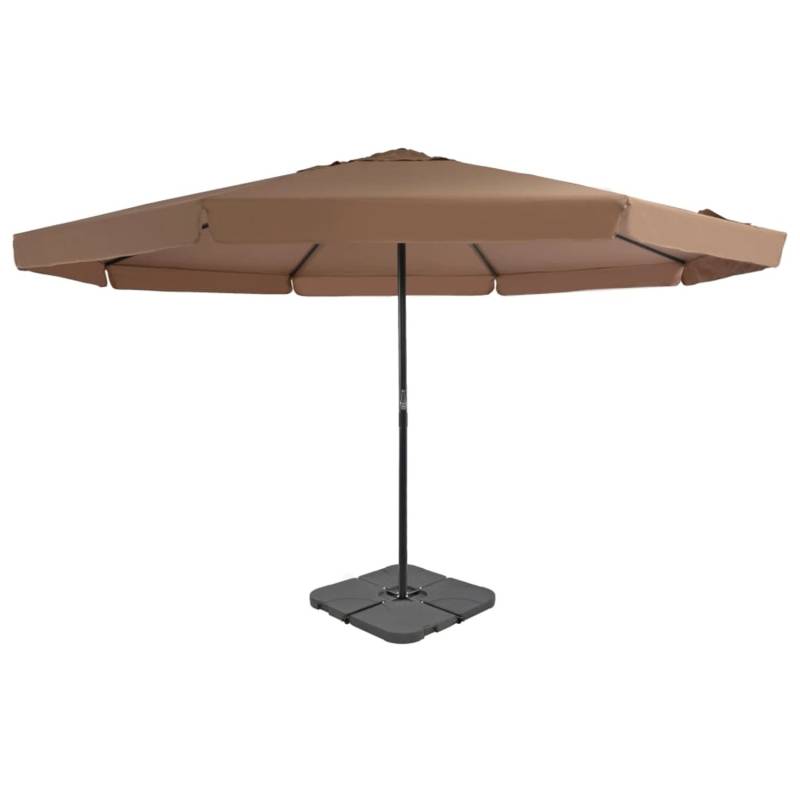 furnicato Sonnenschirm mit Tragbarem Sonnenschirmständer Taupe von furnicato