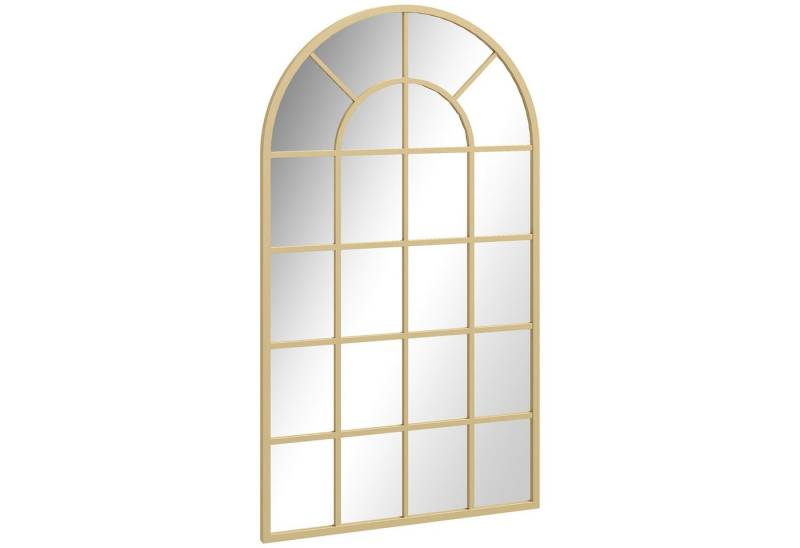 furnicato Spiegel Wandspiegel Metallrahmen 110x65 cm Gold Fenster-Design (1-St) von furnicato