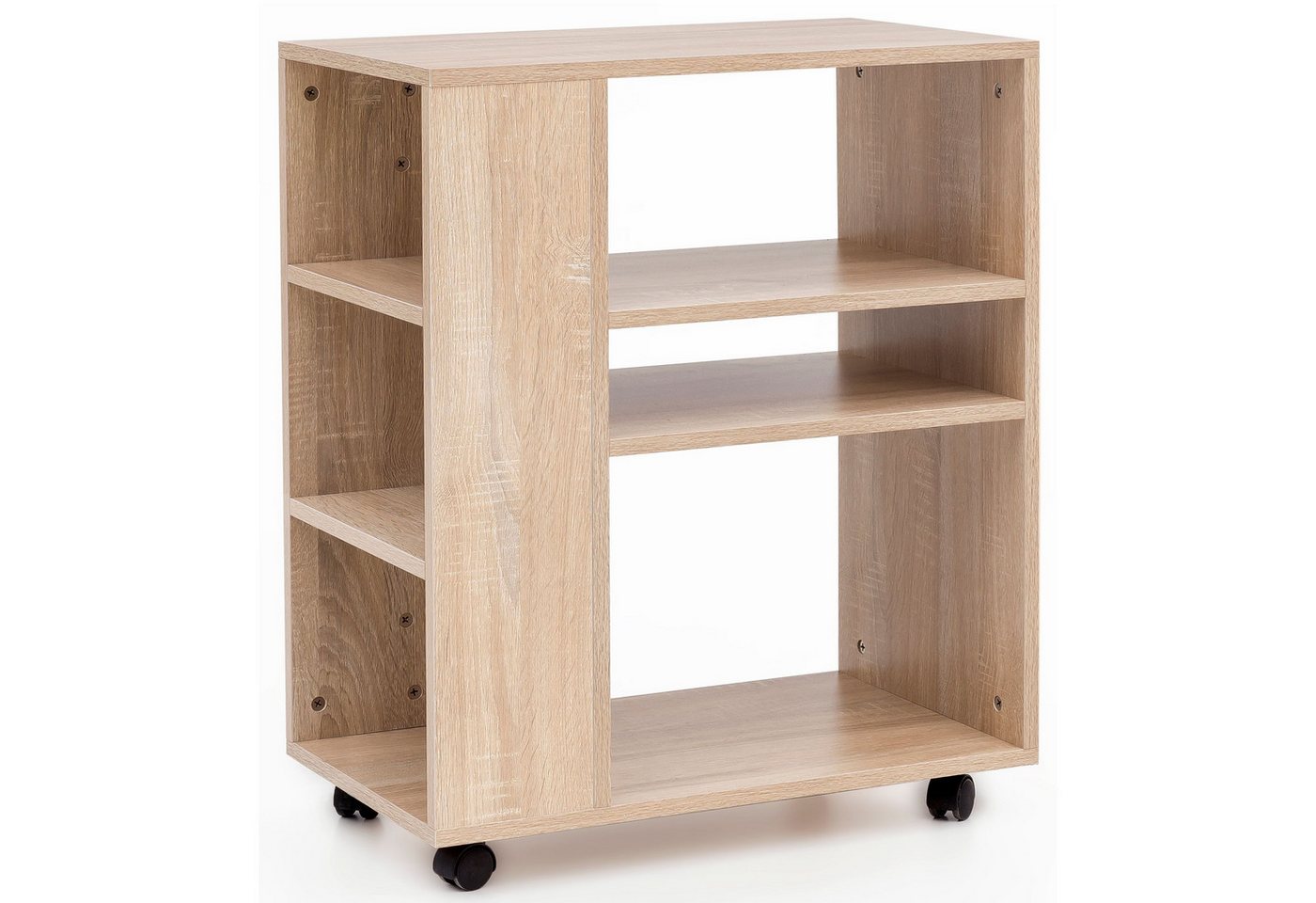 furnicato Standregal Regal Count Sonoma 60x35x75 cm Regalwagen mit Rollen, Schmales, 1-tlg. von furnicato