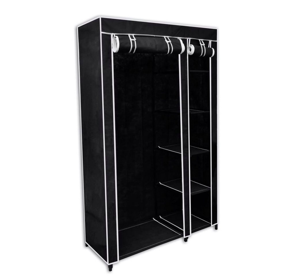 furnicato Stoffschrank Faltbarer Schwarz 110 x 45 x 175 cm (1-St) von furnicato