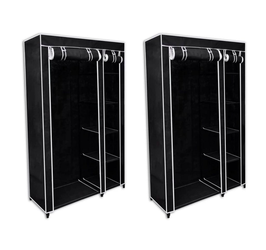 furnicato Stoffschrank Stoffschränke 2 Stk. Schwarz (1-St) von furnicato