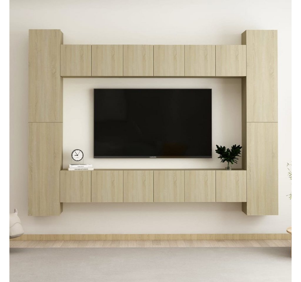 furnicato TV-Schrank 10-tlg. TV-Schrank-Set Sonoma-Eiche Holzwerkstoff von furnicato