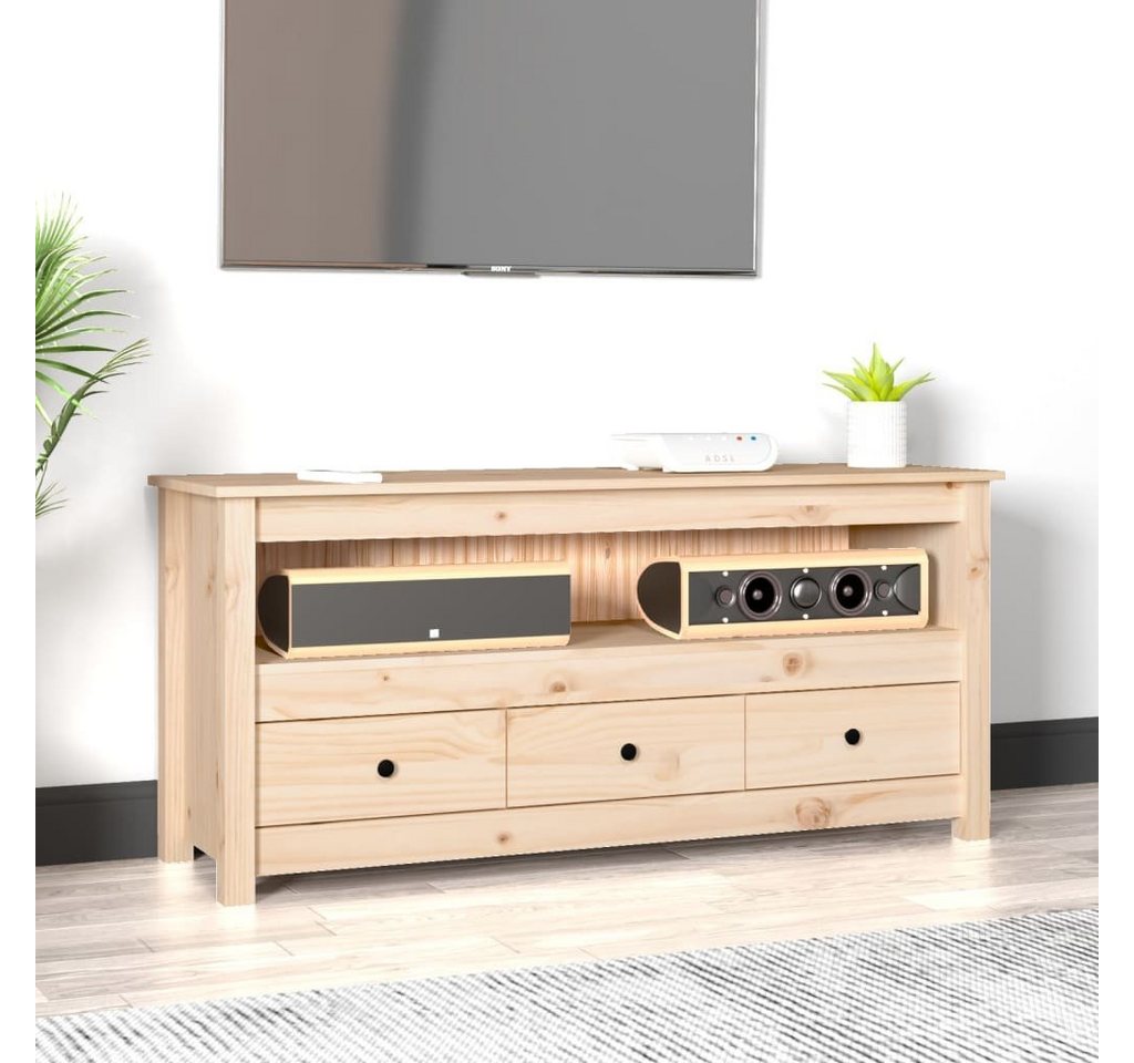 furnicato TV-Schrank 114x35x52 cm Massivholz Kiefer (1-St) von furnicato