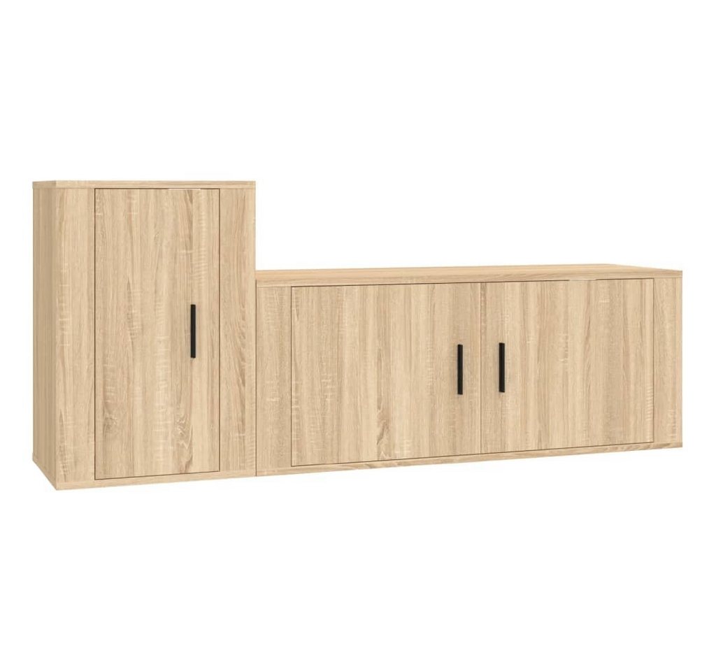 furnicato TV-Schrank 2-tlg. TV-Schrank-Set Sonoma-Eiche Holzwerkstoff (1-St) von furnicato