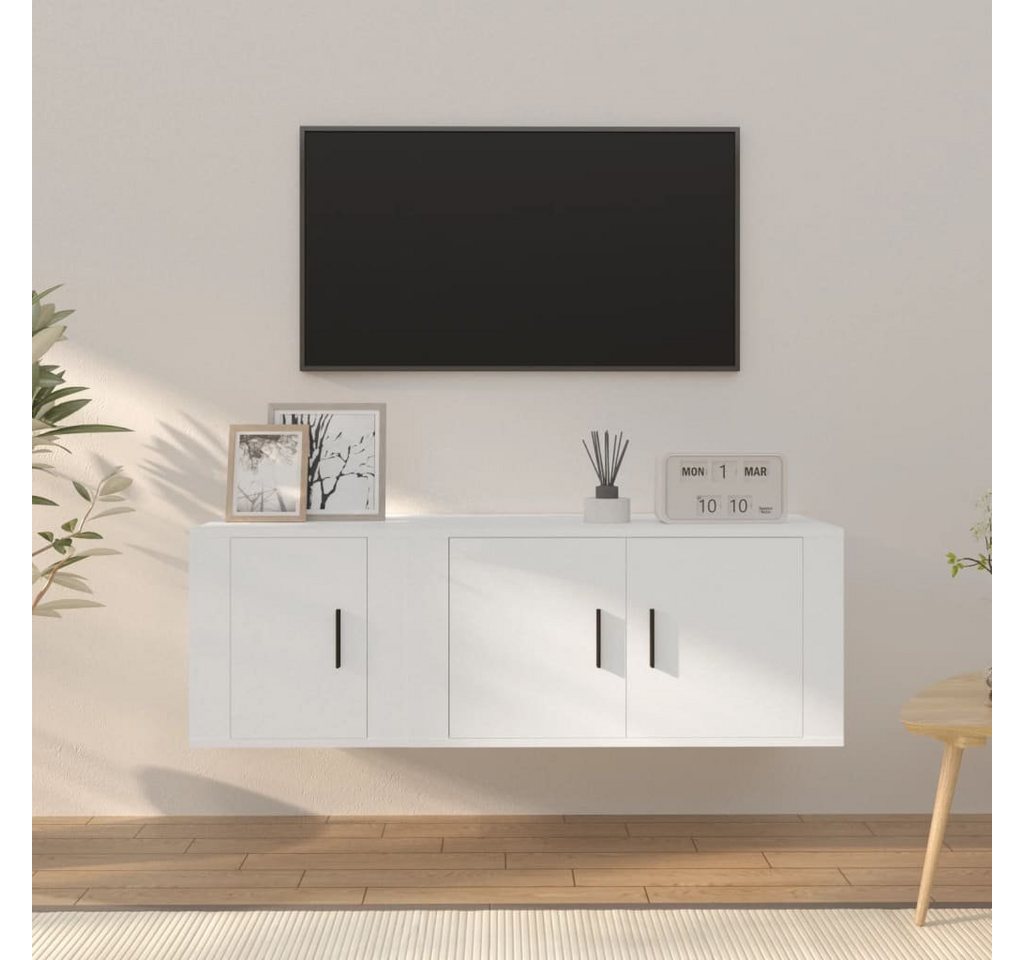 furnicato TV-Schrank 2-tlg. TV-Schrank-Set Weiß Holzwerkstoff (1-St) von furnicato