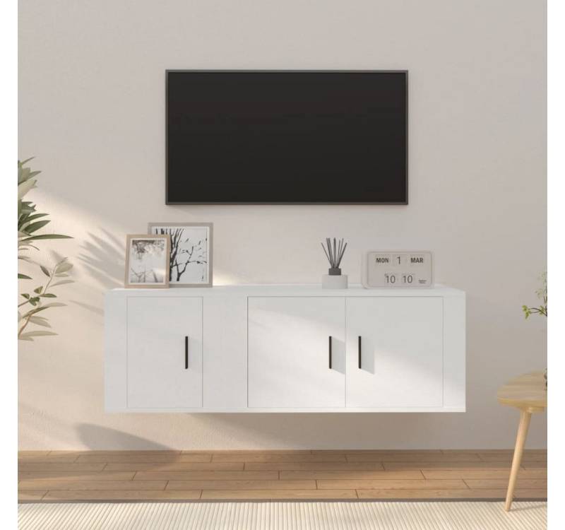 furnicato TV-Schrank 2-tlg. TV-Schrank-Set Weiß Holzwerkstoff (1-St) von furnicato