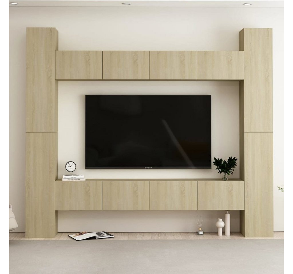 furnicato TV-Schrank 8-tlg. TV-Schrank-Set Sonoma-Eiche Holzwerkstoff von furnicato