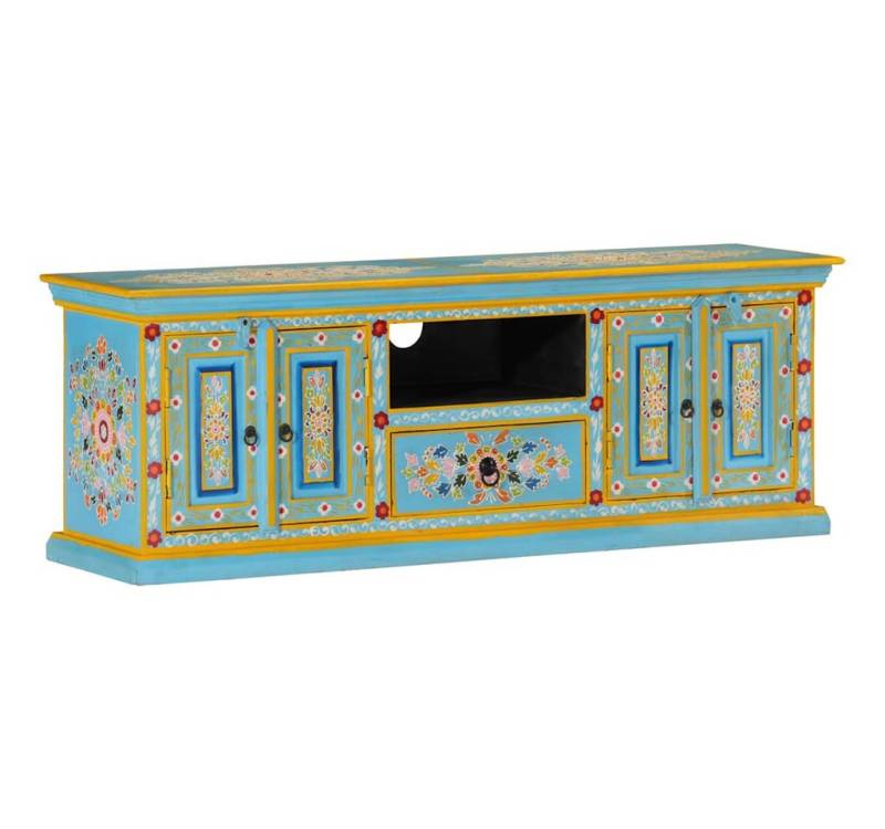 furnicato TV-Schrank Blau 110x30x40 cm Massivholz (1-St) von furnicato