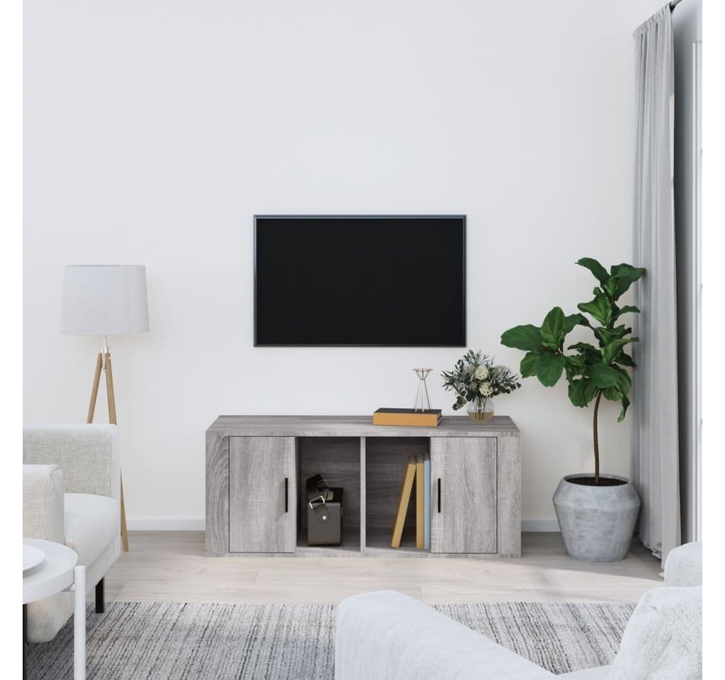 furnicato TV-Schrank Grau Sonoma 100x35x40 cm Holzwerkstoff (1-St) von furnicato