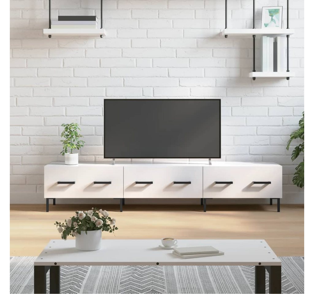 furnicato TV-Schrank Hochglanz-Weiß 150x36x30 cm Holzwerkstoff von furnicato