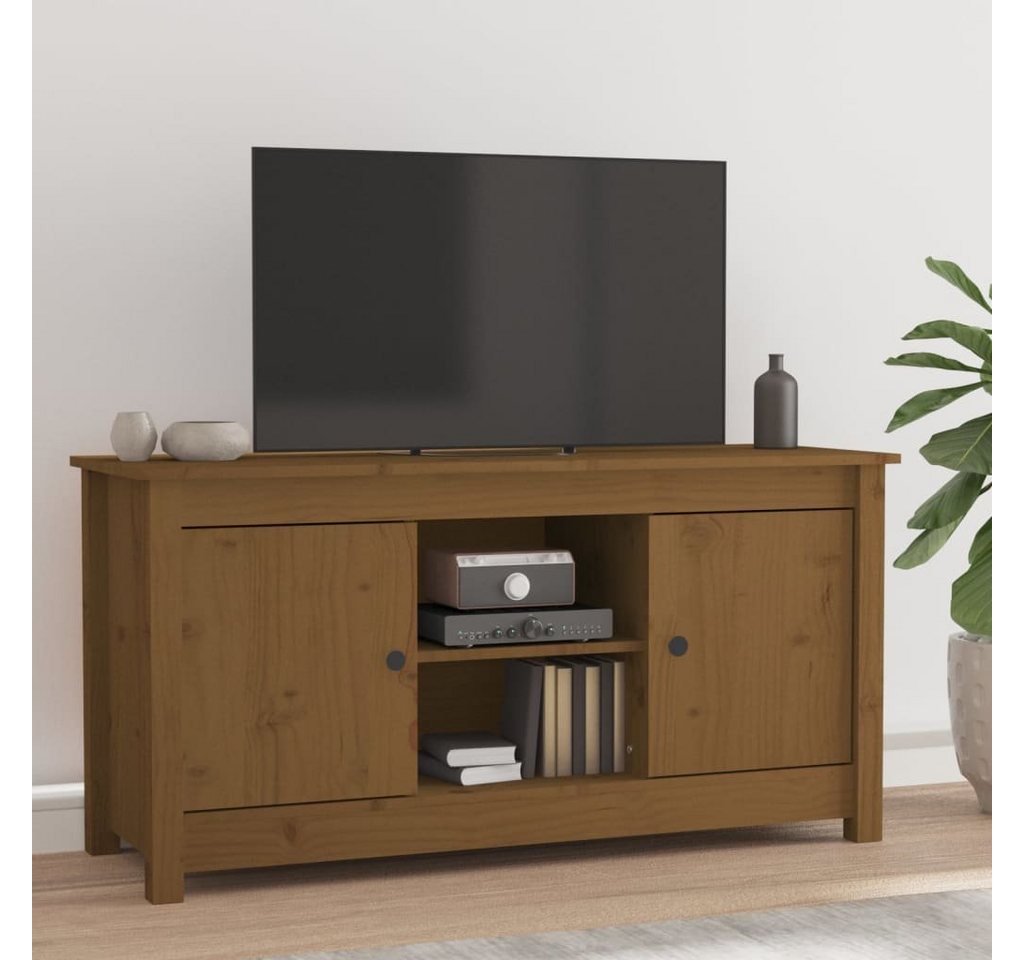 furnicato TV-Schrank Honigbraun 103x36,5x52 cm Massivholz Kiefer von furnicato