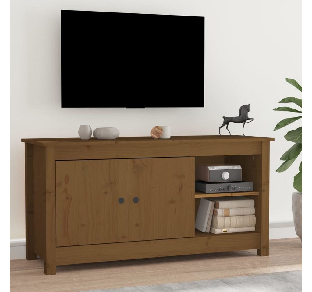 furnicato TV-Schrank Honigbraun 103x36,5x52 cm Massivholz Kiefer von furnicato
