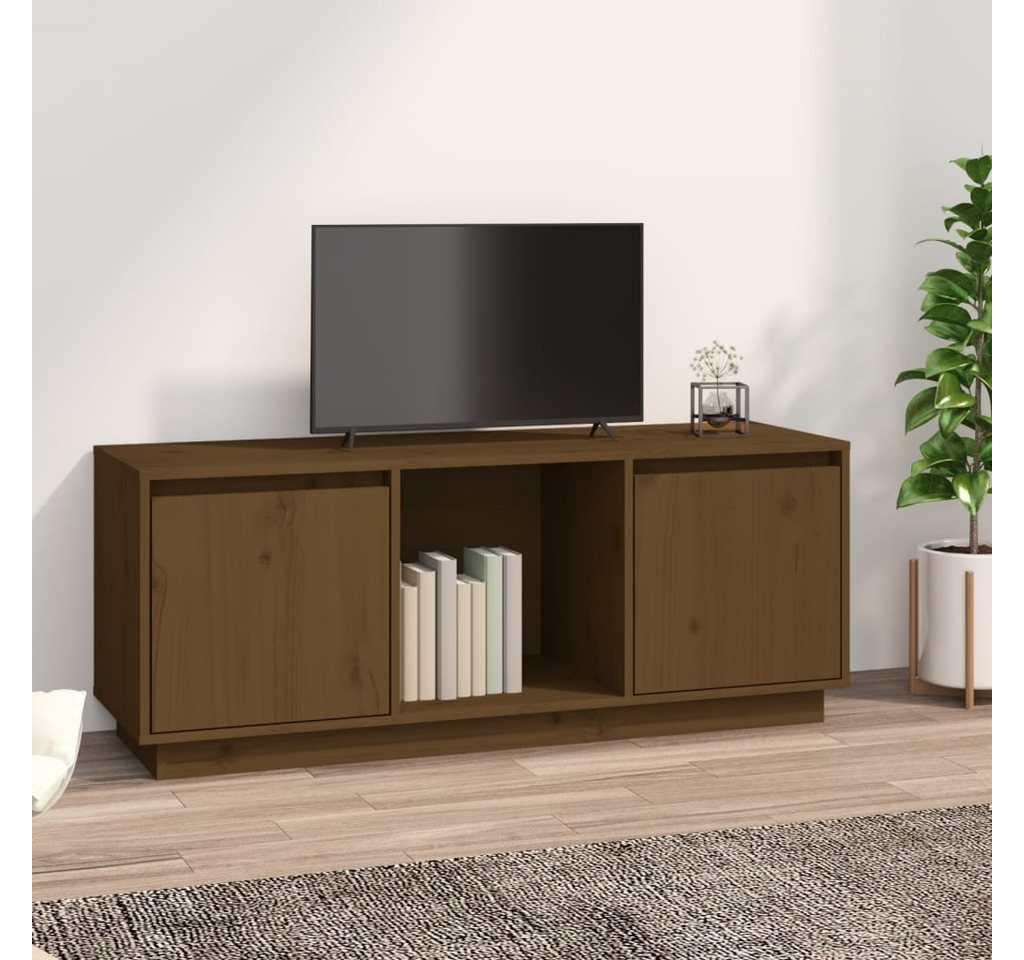 furnicato TV-Schrank Honigbraun 110,5x35x44 cm Massivholz Kiefer (1-St) von furnicato