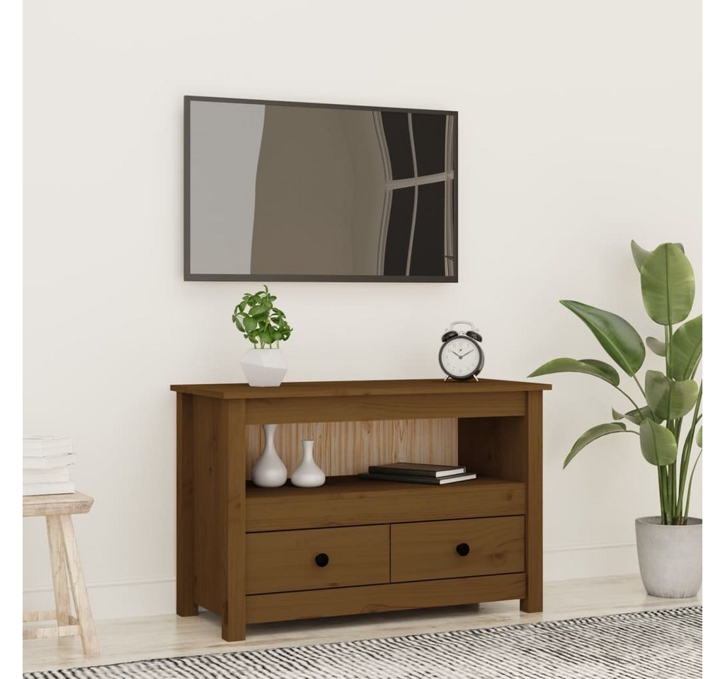 furnicato TV-Schrank Honigbraun 79x35x52 cm Massivholz Kiefer von furnicato