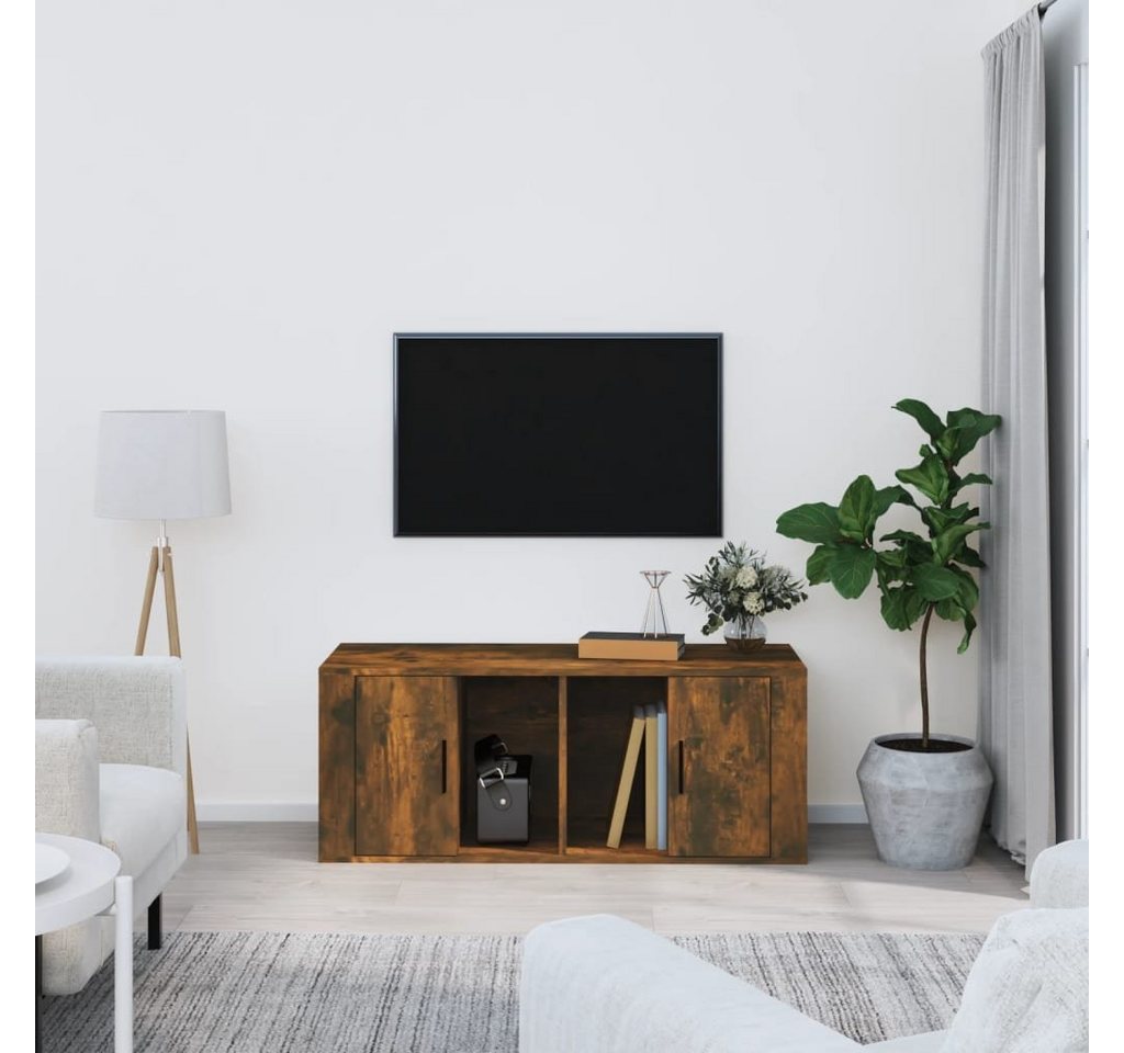 furnicato TV-Schrank Räuchereiche 100x35x40 cm Holzwerkstoff (1-St) von furnicato