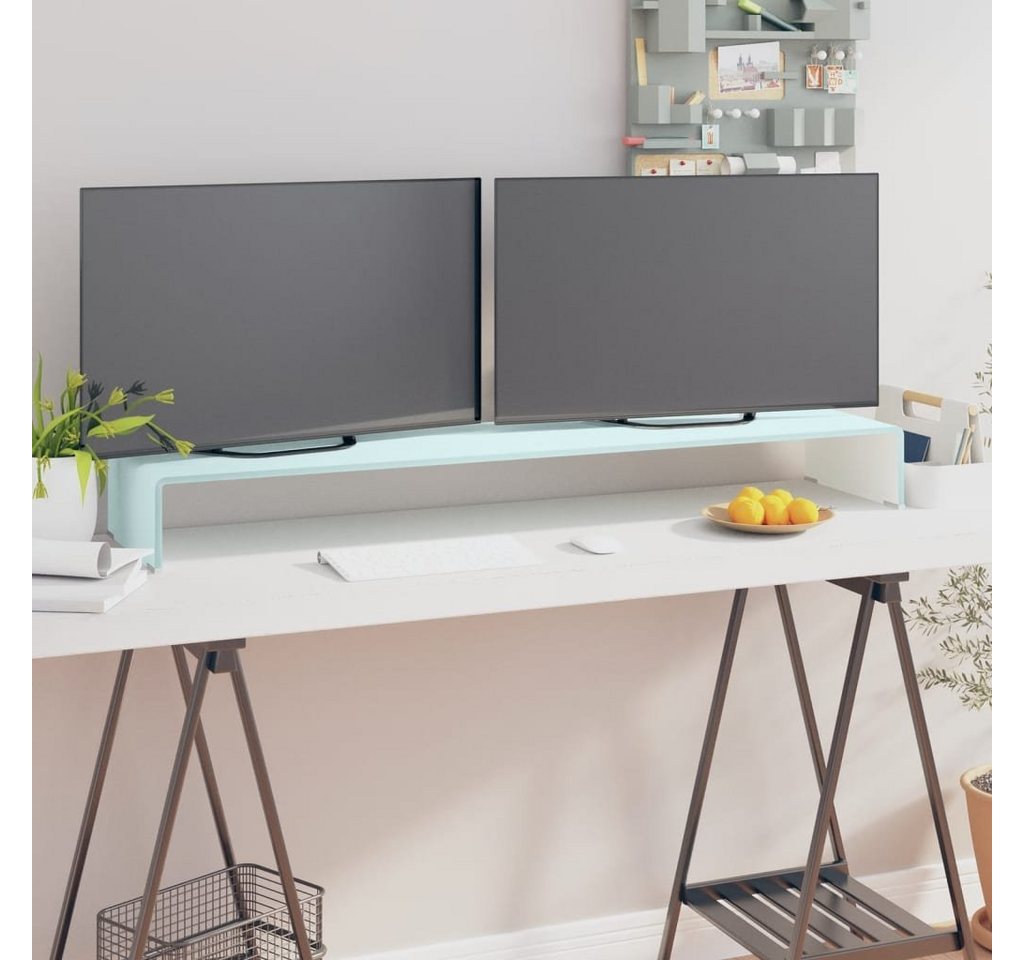 furnicato TV-Schrank TV-Aufsatz/Monitorerhöhung Glas Grün 120x30x13 cm von furnicato