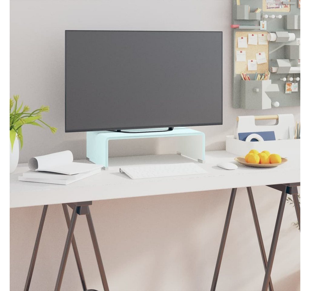 furnicato TV-Schrank TV-Aufsatz/Monitorerhöhung Glas Grün 40x25x11 cm von furnicato