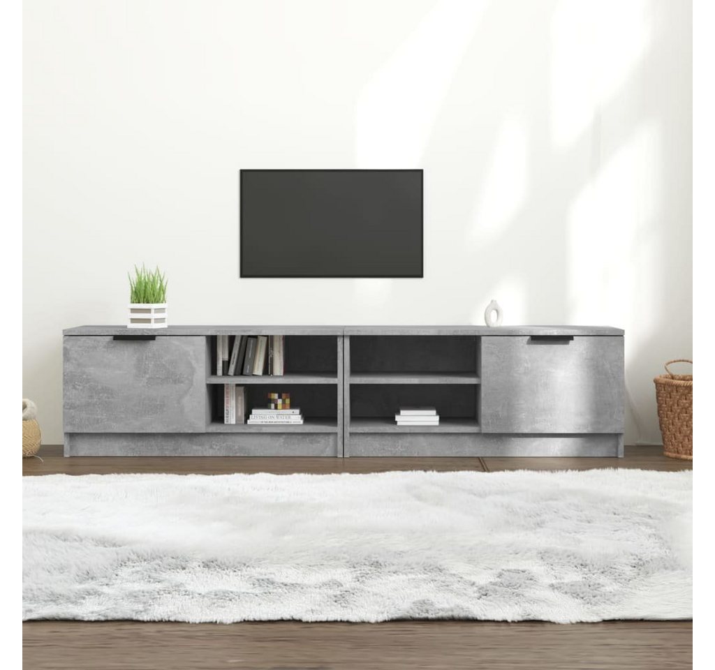 furnicato TV-Schrank TV-Schränke 2 Stk. Betongrau 80x35x36,5 cm Holzwerkstoff (1-St) von furnicato