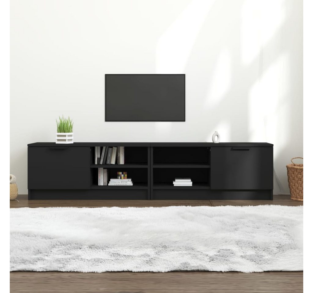 furnicato TV-Schrank TV-Schränke 2 Stk. Schwarz 80x35x36,5 cm Holzwerkstoff (1-St) von furnicato