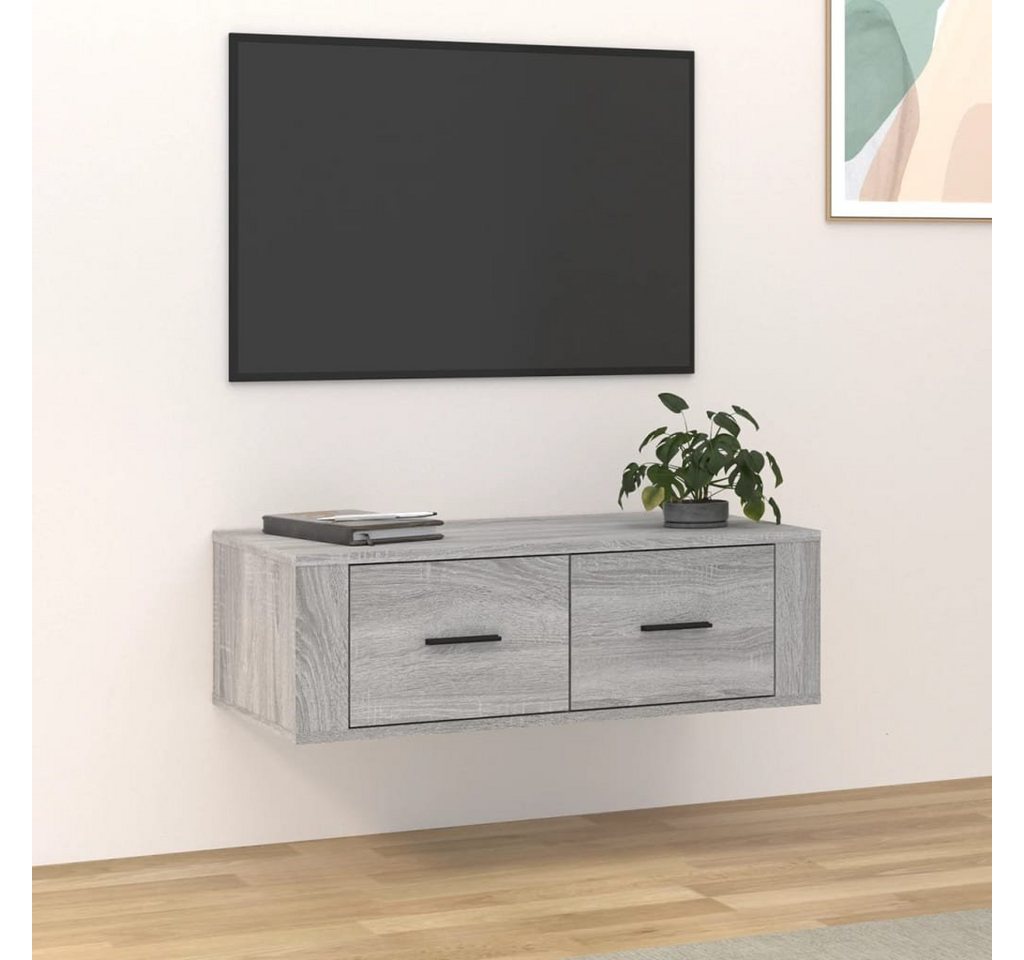 furnicato TV-Schrank TV-Wandschrank Grau Sonoma 80x36x25 cm Holzwerkstoff (1-St) von furnicato
