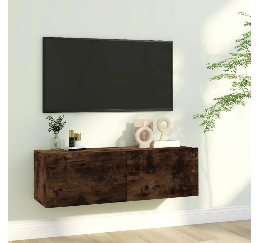 furnicato TV-Schrank TV-Wandschrank Räuchereiche 100x30x30 cm Holzwerkstoff von furnicato