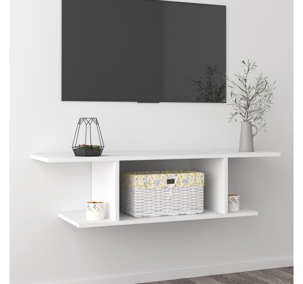furnicato TV-Schrank TV-Wandschrank Weiß 103x30x26,5 cm von furnicato