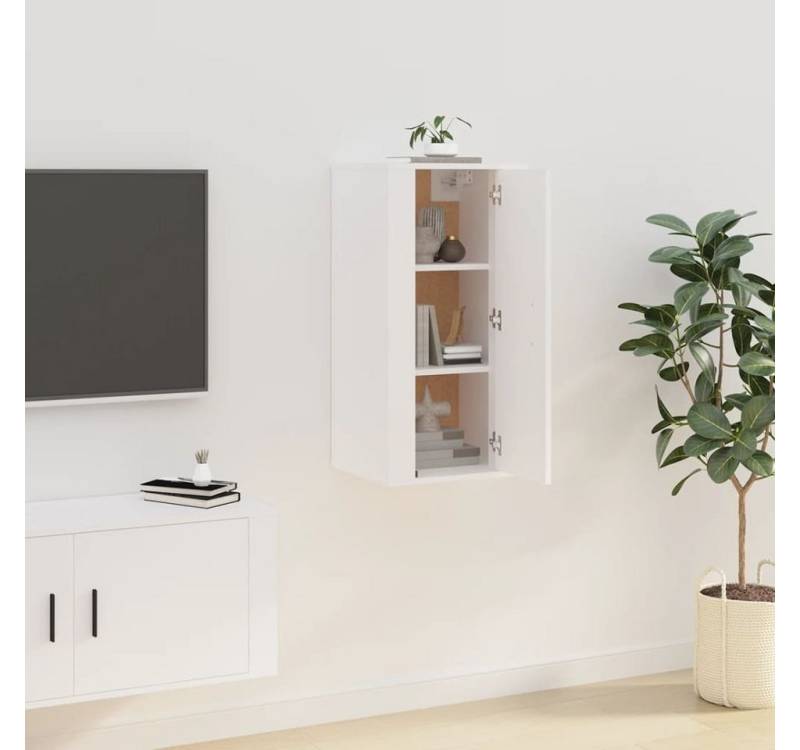 furnicato TV-Schrank TV-Wandschrank Weiß 40x34,5x80 cm von furnicato