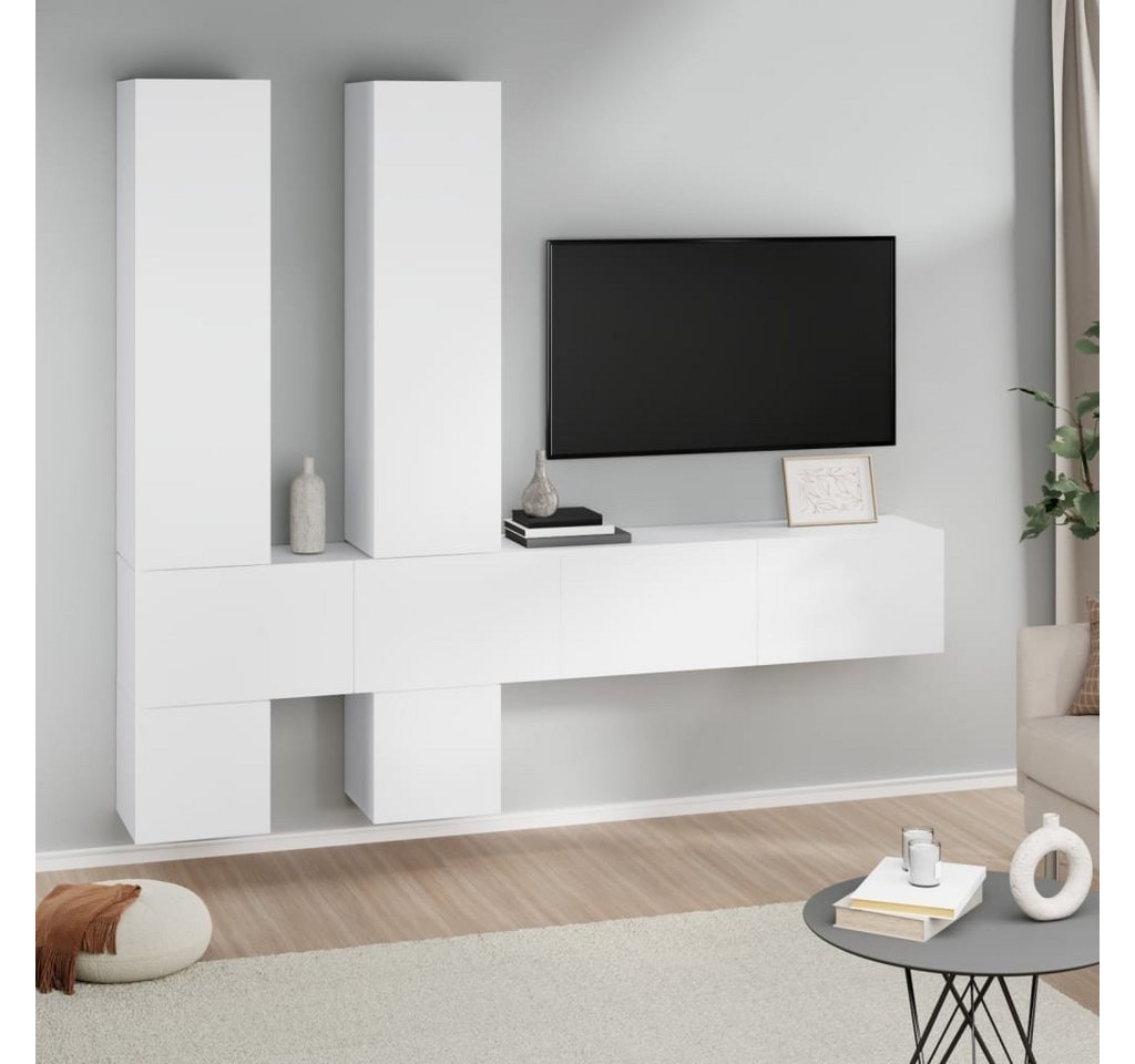 furnicato TV-Schrank TV-Wandschrank Weiß Holzwerkstoff von furnicato
