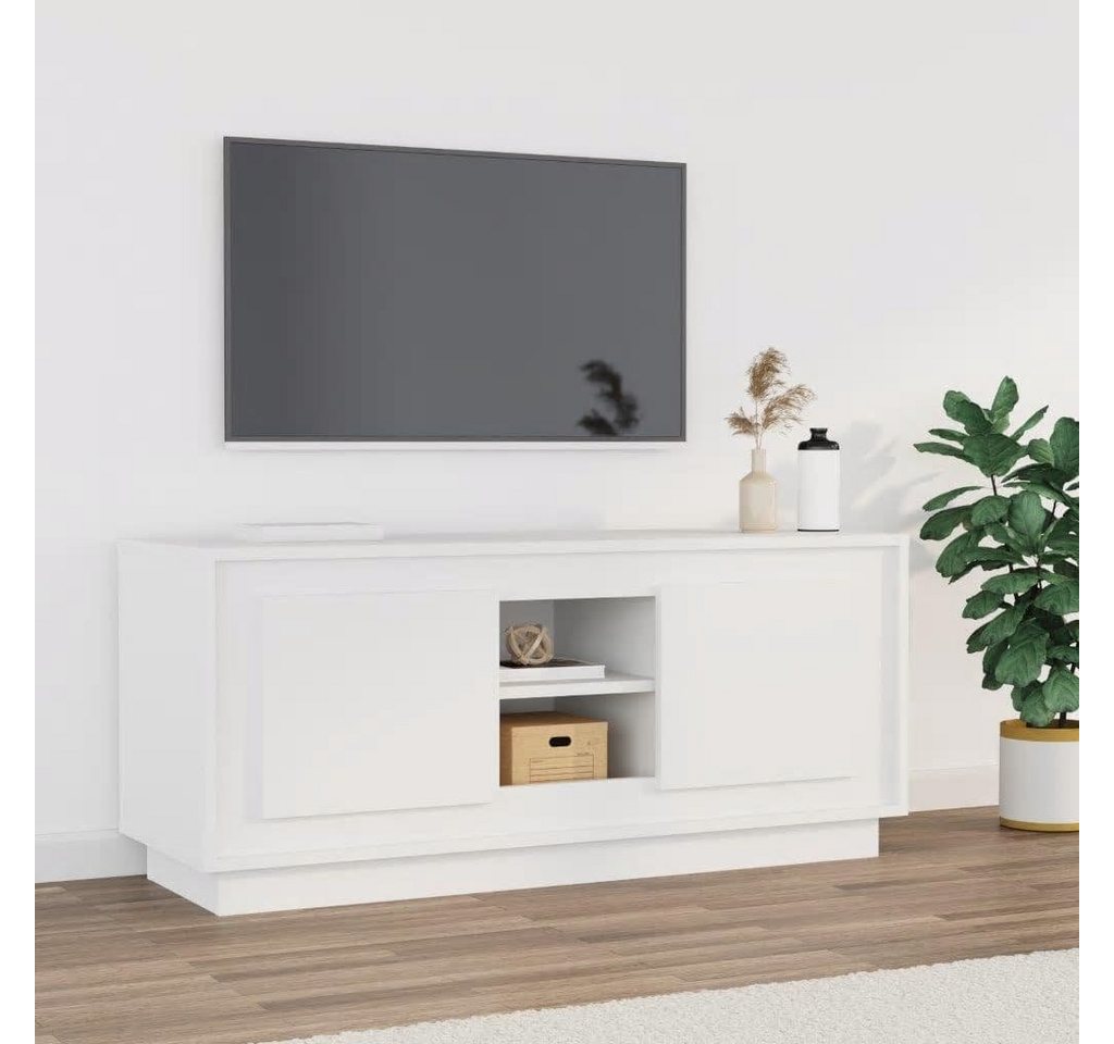 furnicato TV-Schrank Weiß 102x35x45 cm Holzwerkstoff von furnicato